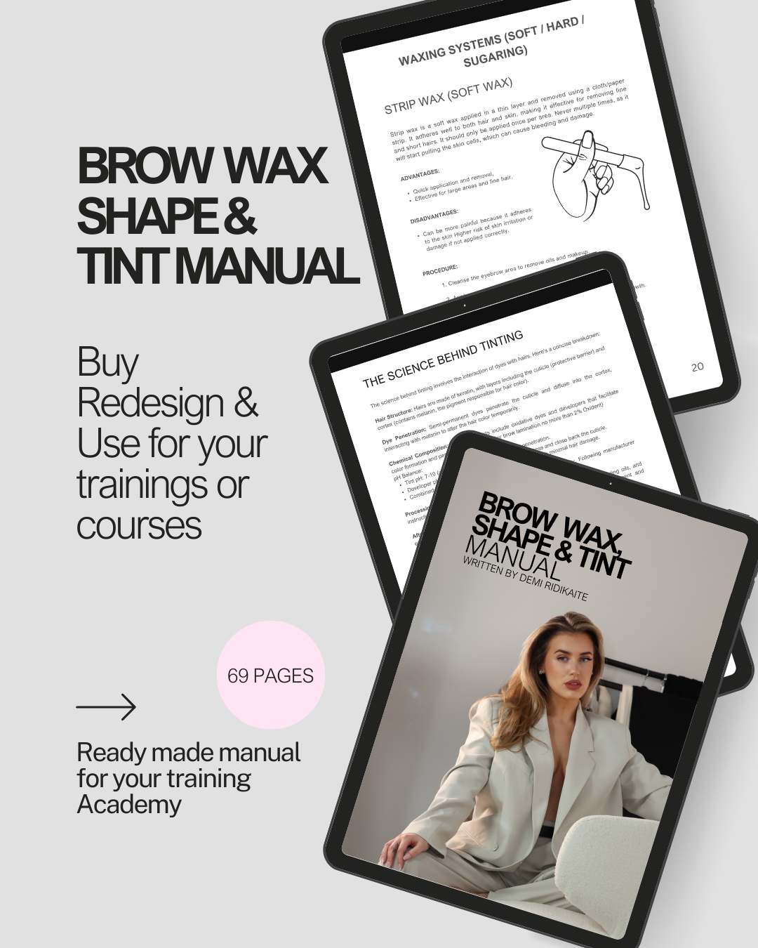 Brow Wax, Shape &amp; Tint Training Manual