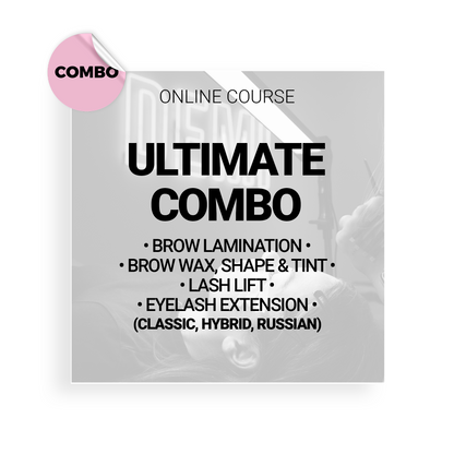 ULTIMATE COMBO: BROW WAX, SHAPE &amp; TINT • BROW LAMINATION • LASH LIFT • EYELASH EXTENSION (CLASSIC, HYBRID &amp; RUSSIAN) (ONLINE)